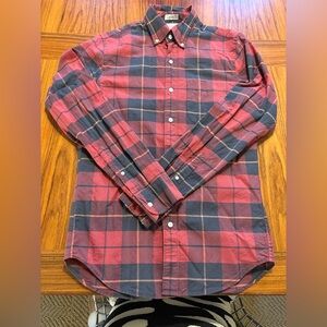 J. Crew Men's Slim Fit Broken-in Plaid Twill Long-sleeved Shirt